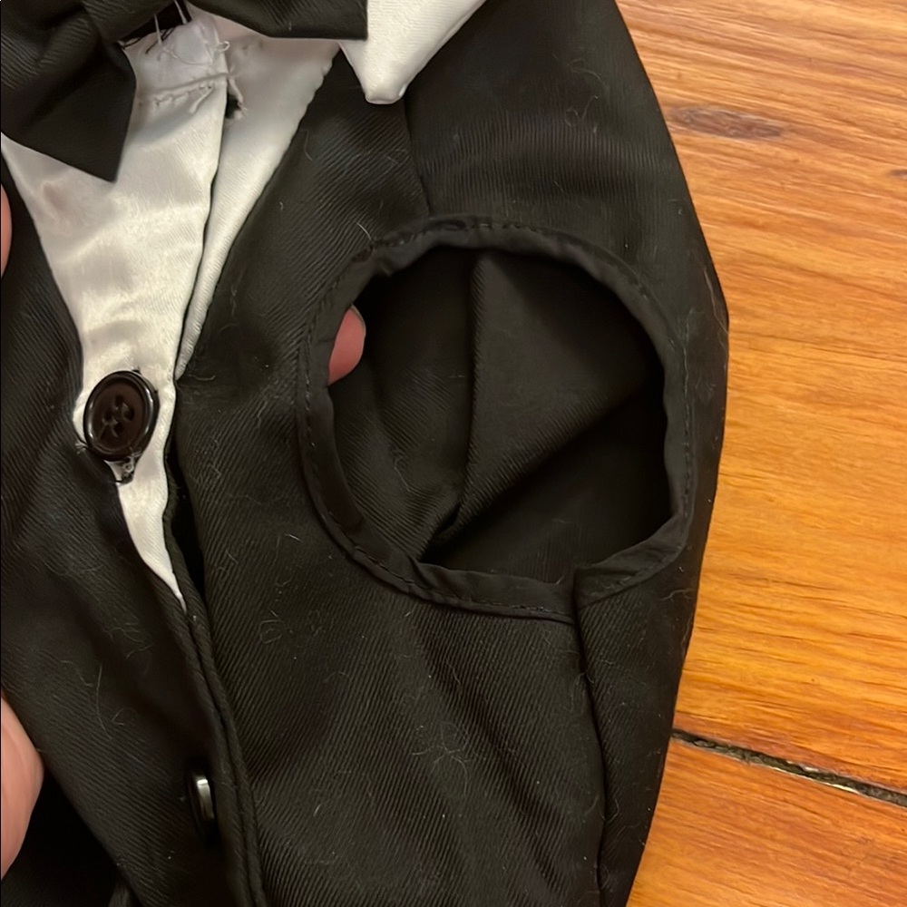 Black and White Pet Tuxedo Costume - Picture 3 of 3